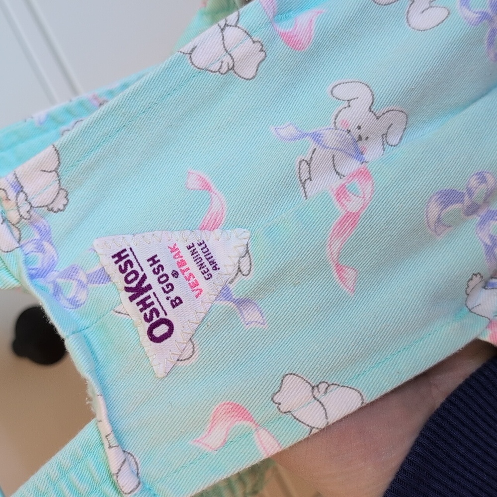Vintage OshKosh Bubble Overalls with Bunnies 18m - Picture 5 of 8